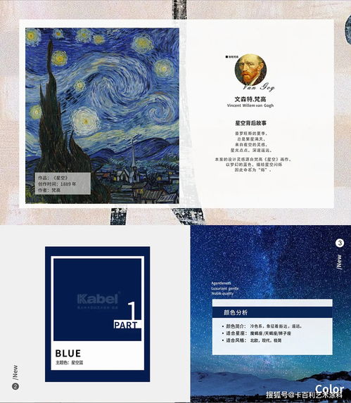 十大艺术涂料品牌 梵高色彩系列之 星空蓝 客厅